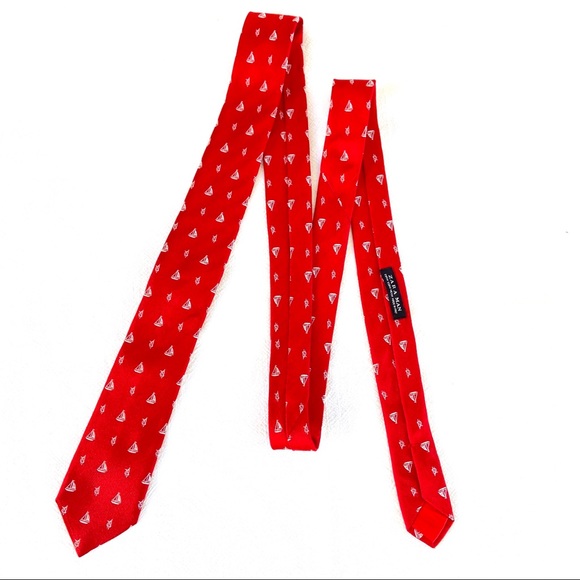 Zara Accessories Zara Man Tie Red White Nautical Theme Print Poshmark